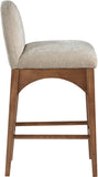 Waldorf Stool - Elegant Art Deco Design with Soft Chenille Upholstery and Solid Ash Wood Frame