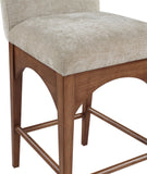 Waldorf Stool - Elegant Art Deco Design with Soft Chenille Upholstery and Solid Ash Wood Frame