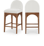 Waldorf Stool - Elegant Art Deco Design with Soft Chenille Upholstery and Solid Ash Wood Frame
