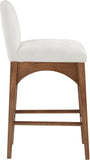 Waldorf Stool - Elegant Art Deco Design with Soft Chenille Upholstery and Solid Ash Wood Frame