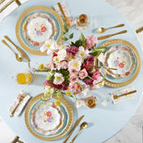 Garden Blooms 62pc Party Tableware Set for 16