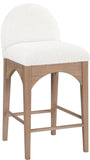 Waldorf Boucle Fabric Counter Stool – Elegant Solid Ash Wood Design for Cozy Dining Experiences
