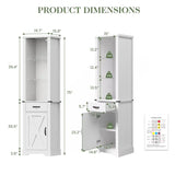Wholesale 75'' Tall Storage Cabinet with LED Light