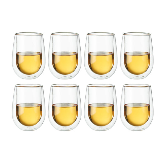 ZWILLING Sorrento 8-pc Double-Wall White Wine Stemless Glass Set