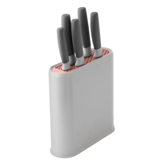 BergHOFF Leo 6Pc Stainless Steel Cutlery Set with Block, Gray