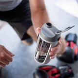 BergHOFF Leo Protein Shaker Bottle With Powder Compartment, 16.9oz., Grey