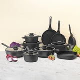 BergHOFF Stone 7" Non-stick Saucepan 2.1Qt., Glass Lid