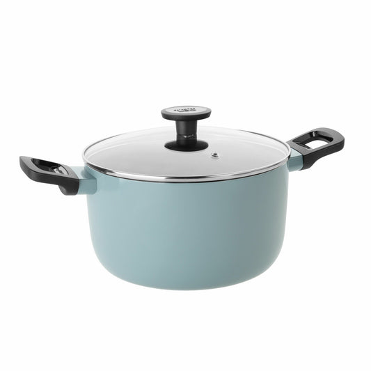 BergHOFF Slate Non-stick Aluminum Stockpot 9.5", 5.9qt. With Glass Lid