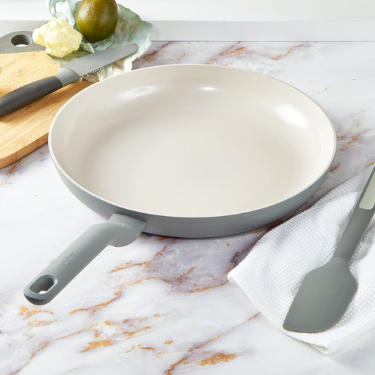 BergHOFF Balance Nonstick Ceramic Frying Pan 12.5", Recycled Aluminum, Moonmist