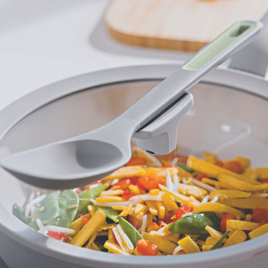 BergHOFF Balance Nonstick Ceramic Sauté Pan (Long Handle) 10.25", 3.1qt. With Glass Lid, Recycled Aluminum, Moonmist