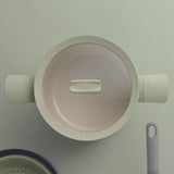 BergHOFF Balance Nonstick Ceramic Stockpot 8", 3.3qt. With Glass Lid, Recycled Aluminum, Sage
