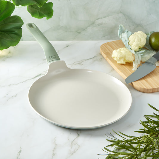 BergHOFF Balance Nonstick Ceramic Pancake Pan 10.25", Recycled Aluminum, Sage