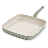 BergHOFF Balance Nonstick Ceramic Grill Pan 11", Recycled Aluminum, Sage