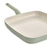 BergHOFF Balance Nonstick Ceramic Grill Pan 11", Recycled Aluminum, Sage
