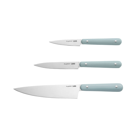 BergHOFF Leo Slate Stainless Steel 3Pc Starter Knife Set