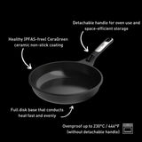 BergHOFF Leo Phantom Nonstick Ceramic 8" Frying Pan, Recycled