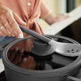 BergHOFF Leo Stone+ Nonstick Ceramic 11" Sauté Pan with Lid 2-handle Recycled, 5qt