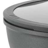 BergHOFF Leo Stone+ Nonstick Ceramic 11" Wok Pan with Lid 4.6qt, Recycled