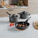 BergHOFF Leo Stone+ Nonstick Ceramic 12" Wok Pan 5.3qt., Recycled