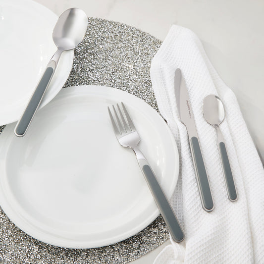 BergHOFF Leo Balance Stainless Steel 24Pc Flatware Set, Moonmist