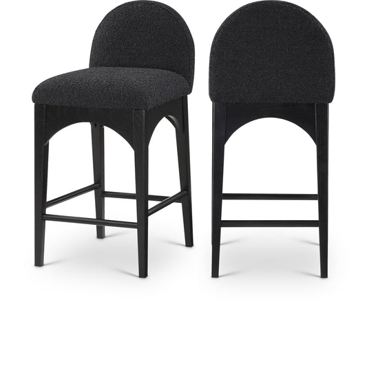 Waldorf Boucle Fabric Counter Stool – Elegant Solid Ash Wood Design for Stylish Dining Spaces