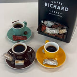 Cafes Richard Colored Espresso Cup & Saucer Set of 6