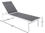 Santorini Outdoor Patio Chaise Lounge Chair – Adjustable Comfort for Relaxation and Sunbathing