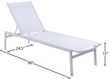 Santorini Outdoor Patio Chaise Lounge Chair – Adjustable Comfort for Relaxation and Sunbathing
