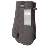 BergHOFF GEM 100% Cotton 2Pc Oven Mitt Set, Black Denim Look