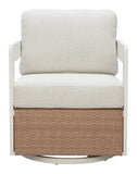 Gelo Swivel Chair White & Brown