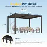 Aluminum Pergola with Adjustable Louvered Roof