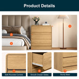 Modern Storage 3-Drawer Nightstand （Set of 2）