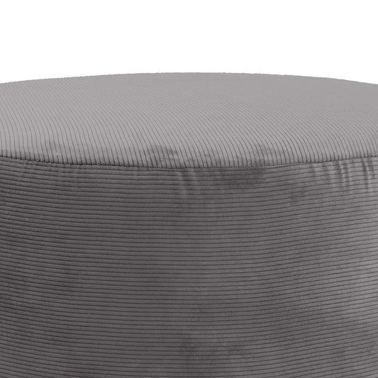Universal Round Ottoman Cover- Pana Charcoal