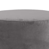 Universal Round Ottoman Cover- Pana Charcoal