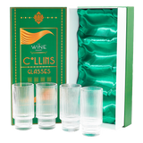 Vintage Art Deco Crystal Highball Ribbed Glass Set of 4 - 14oz