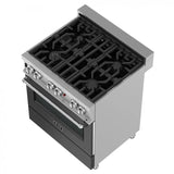 ZLINE 30" Bundle Range RAS-BLM-30 & Range Hood 8654BLM-30, 2KP-RASBLMRH30