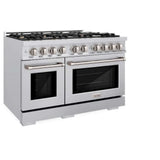 ZLINE 48" Select Dual Fuel Range Gas Cooktop Electric Convection Oven Stainless Steel Brass Burners HDR-BR-48
