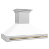ZLINE 48" Autograph DuraSnow White Range Hood 8654SNZ-WM48-CB