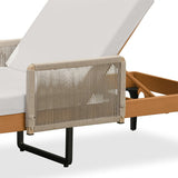 PURPLE LEAF Outdoor Chaise Lounge Patio Lounge Chair Recliner with Side Table and Cushion for Poolside Balcony Backyard