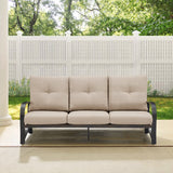 Chamber Aluminum Outdoor Sofa and 2 Chairs with Round Coffee Table