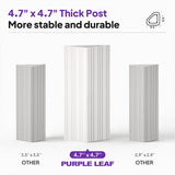 PURPLE LEAF White Gazebo for Modern Patio Double Galvanized Steel Roof Awning and Upgrade Curtain with Lights-milky