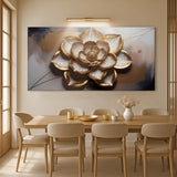 Golden Lotus Minimalist Abstract Wall Art