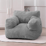 MAXYOYO Kids Bean Bag Chair, Corduroy Bean Bag Couch with Armrests for Children's Room (Grey)