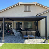 PURPLE LEAF Athena Louvered Pergola Outdoor Aluminum Pergola with Adjustable Roof for Deck Backyard Garden Hardtop Gazebo