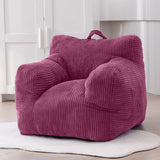 MAXYOYO Kids Bean Bag Chair, Corduroy Bean Bag Couch with Armrests for Children's Room (Rose Pink)