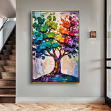 Rainbow Tree Abstract Wall Art