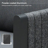 PURPLE LEAF Sanori L-Shaped Patio Couch Set Modular Sofa with Grey Cushions and Ottoman for Backyard
