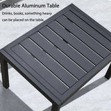 PURPLE LEAF Patio Chaise Lounge Set Outdoor Beach Pool Sunbathing Lawn Lounger Recliner Chair Outside Chairs with Side Table Included