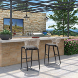 PURPLE LEAF Outdoor Bar Stool Set of 6, Wicker Chairs Bar Chairs with Cushion, All-Weather Patio Furniture kitchen stools