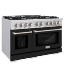 ZLINE 48" Select Gas Range Gas Convection Gas Oven Stainless Steel Black Matte Door HGR-BLM-48